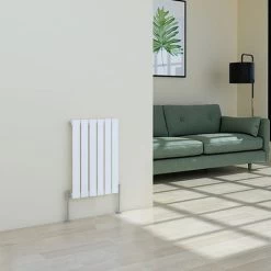 Warmehaus Designer White Radiator Flat Panel Modern Heating Horizontal Single 600x408mm