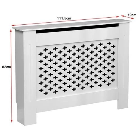 KMS WestWood MDF Radiator Cover Cross Small White - Image 4