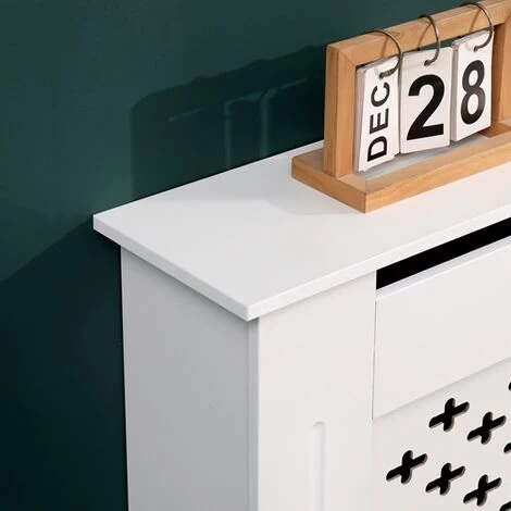 KMS WestWood MDF Radiator Cover Cross Small White - Image 5