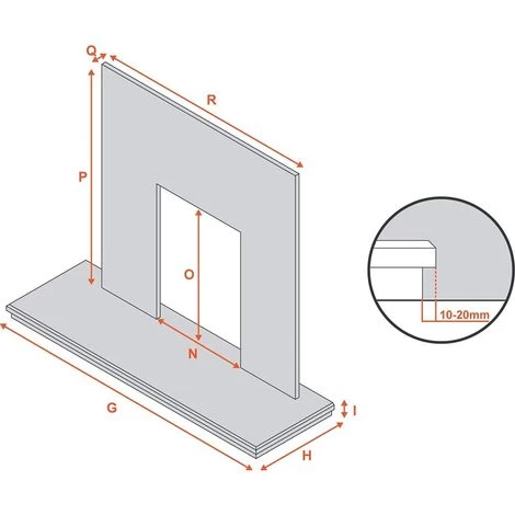 Αδάμ Adam Wooden Back Panel And Hearth Set In Pure White, 54 Inch - Image 2
