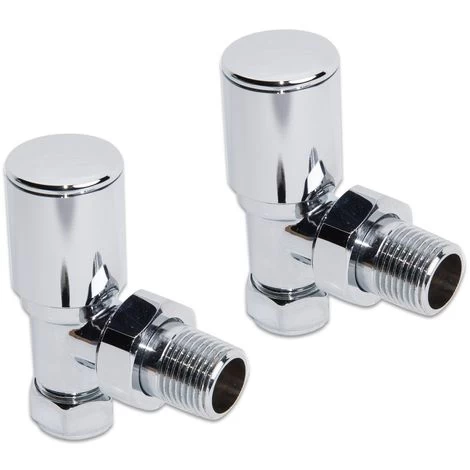 Chrome Electric Or Dual Fuel Heated Towel Rail Radiator Kit 1100x500 With Angled Valves - Image 3