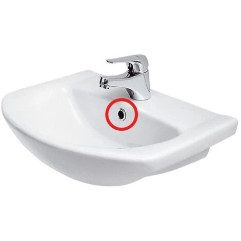 Small Chromed Rosette Rose Collar For Bathroom Sink Basin Overflow 25mm Diameter - Image 2