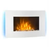 Klarstein Lausanne Electric Fireplace 1000 Or 2000 Watts 7 Different Background Colours Of Glass