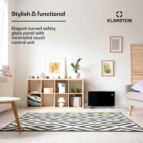 Klarstein Bornholm Curved Convection Heater Thermostat Timer 2000W - Image 3