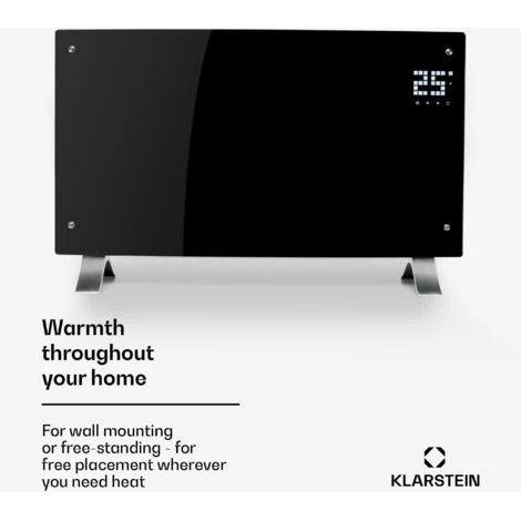 Klarstein Bornholm Curved Convection Heater Thermostat Timer 2000W - Image 4