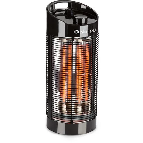 Blumfeldt Heat Guru 360 Stand Radiant Heater 1200 / 600W 2 Heat Settings IPX4 Black
