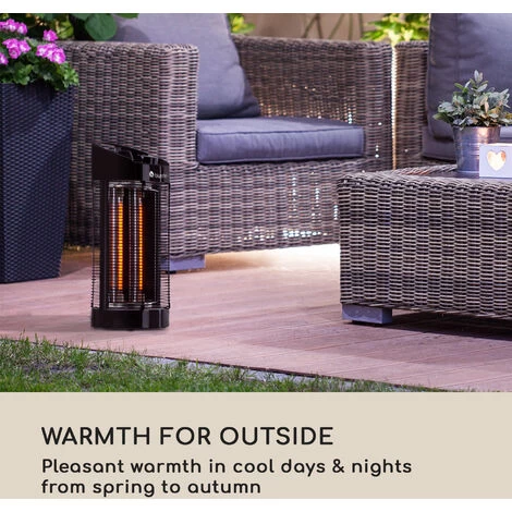 Blumfeldt Heat Guru 360 Stand Radiant Heater 1200 / 600W 2 Heat Settings IPX4 Black - Image 3