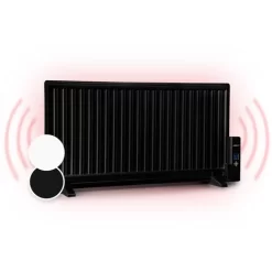 Oneconcept Wallander Oil Radiator 1000W Thermostat Oil Heater Ultra Flat Black