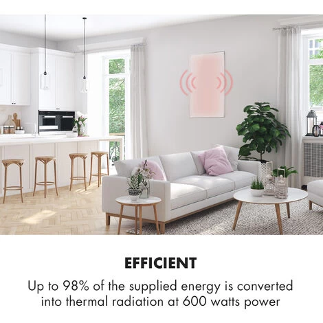 Klarstein Wonderwall Air 60 Infrared Heating 101x60cm 600W Wall Installation Remote Control - Image 2