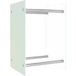 Firewood Rack White 40x35x60 Cm Glass VidaXL