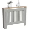 Arlington Radiator Cover MDF Modern Cabinet Slatted Grill, Grey, Medium