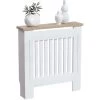 Arlington Radiator Cover MDF Modern Cabinet Slatted Grill, White, Small