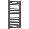 Reina Diva Steel Straight Anthracite Heated Towel Rail 800mm H X 400mm W Central Heating