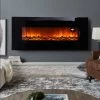 Livingandhome 50 Inch LED Fireplace Electric Heater Remote Timer Adjustable Flame Effect Core