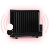 Oneconcept Wallander Oil Radiator 600W Thermostat Oil Heater Ultra Flat Black
