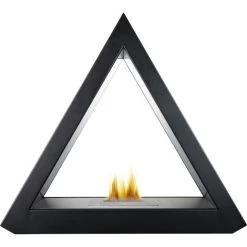 Αδάμ Adam The Geo Bio Ethanol Fireplace Suite In Black, 39 Inch