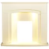 Αδάμ Adam Falmouth Fireplace In Cream With Downlights, 48 Inch