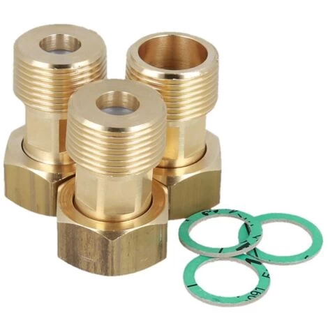 DN15 3/4 X 3/4 BSP Union Fittings Set For 3-way Water Mixing Valves Connection - Image 2