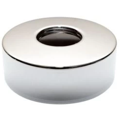 Round Shaped Chrome Plated Steel 3/4 Inch Pipe Collar Oval Cover 24mm Height