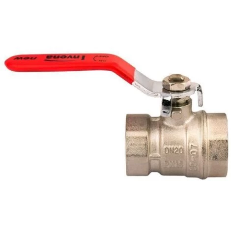 2 Inch Water Lever Type Ball Valve Female X Female Red Handle Quarter Turn