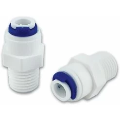Finerfilters 1/4 Male X 1/4 Push Fit Straight Fittings X 2