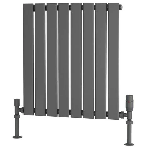 Eastgate Eben Steel Anthracite Horizontal Designer Radiator 600mm H X 544mm W Single Panel - Central Heating - Image 2