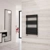 Eastgate Eclipse Black Designer Towel Rail 825mm H X 500mm W - Central Heating
