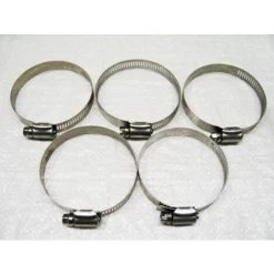 Stainless Steel Hose Clips X5 (13MM-23MM O Clamps T Bolt Pipe Worm Drive Adjustable)
