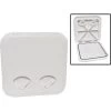 SeaFlo 370MM X 375MM White Square Plastic Marine Boat Deck Inspection Hatch - Double Lock Opening