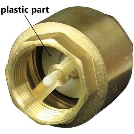 2 Inch BSP Brass Check Non-Return Valve Female With Plastic Insert - Image 2