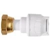 Oracstar PolyFit 15mm X 1/2" White Straight Tap Connector Plumbing Fitting
