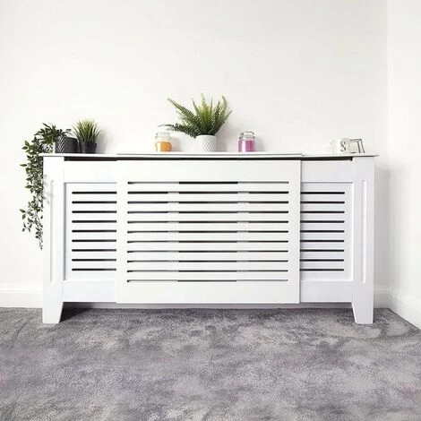 Jack Stonehouse Painted Radiator Cover Radiator Cabinet Modern Design MDF Adjustable In White