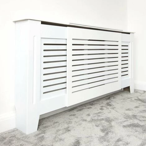 Jack Stonehouse Painted Radiator Cover Radiator Cabinet Modern Design MDF Adjustable In White - Image 4