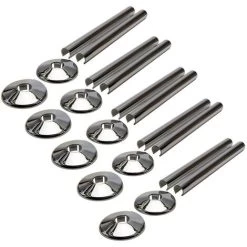 Talon Snappit Radiator Pipe Covers And Collars 200mm Chrome ACSNC K2 X5