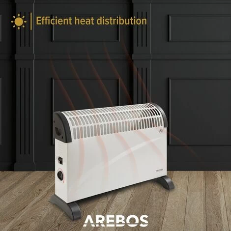 AREBOS Electric Heater Convector Thermostat Portable 2000 W - Image 4