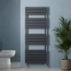 Modern Flat Panel Heated Towel Rail Radiator Anthracite 1600 X 600mm FREE Valves