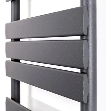 Modern Flat Panel Heated Towel Rail Radiator Anthracite 1600x600 Straight Valves - Image 5