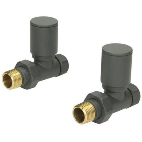 Modern Flat Panel Heated Towel Rail Radiator Anthracite 1200x500 Straight Valves - Image 5