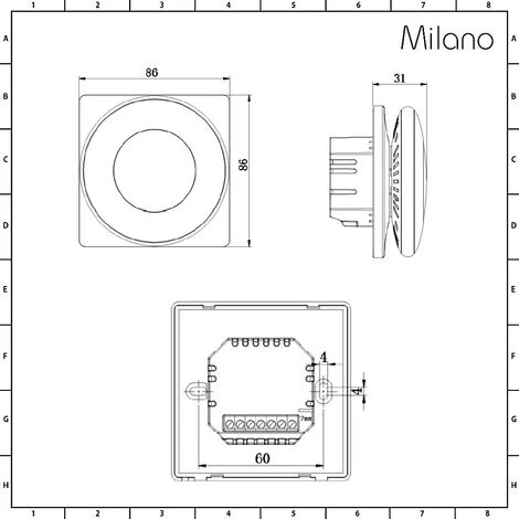 Milano - 4m2 Electric Underfloor Heating Mat Kit With Wi-Fi Thermostat - Backlit Thermostat - Image 5
