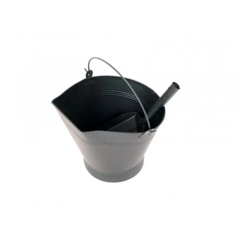 Oypla Heavy Duty Steel Fireplace Coal Bucket Scuttle Hod With Shovel - Image 2