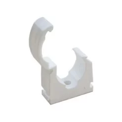 Oracstar 15mm White Hinged Pipe Clips - Pack Of 10