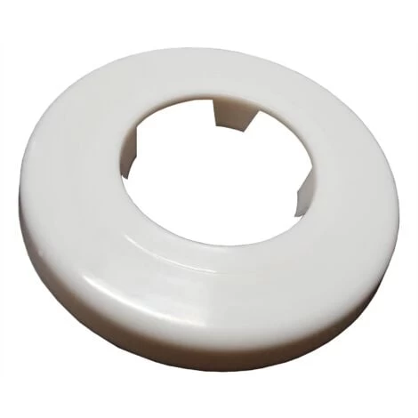 White Rosette Collar Rose Cover For Pipe Holes Gaps Hiding 40mm Diameter