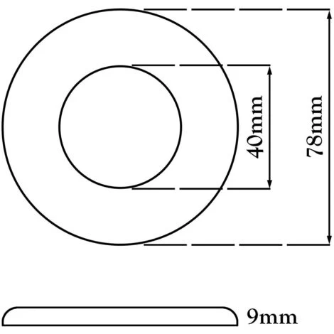 White Rosette Collar Rose Cover For Pipe Holes Gaps Hiding 40mm Diameter - Image 2