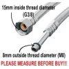 40cm Long M8 X 3/8 Inch BSP Flexible Tap Connector Faucet Tail Hose Water Pipe