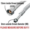 80cm Long M8 X 3/8 Inch BSP Flexible Tap Connector Faucet Tail Hose Water Pipe