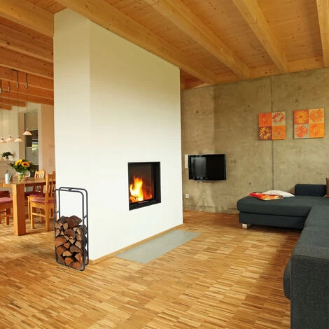 Relaxdays Firewood Rack, Log Stacking Aid, Steel, For In- And Outdoor Use, Wood Pile Shelf, H X W 100 X 60 Cm, Anthracite - Image 2