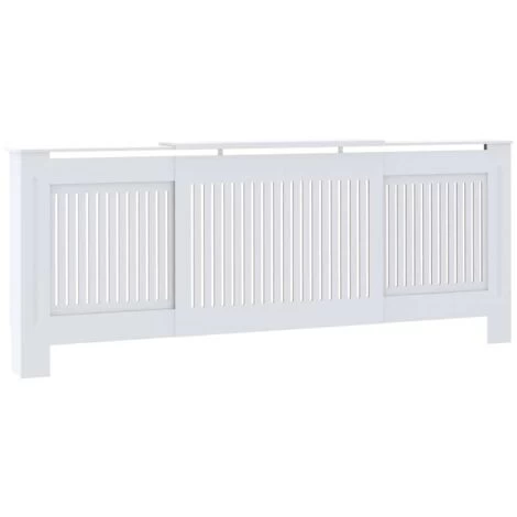 MDF Radiator Cover White 205 Cm VidaXL