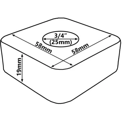 Black Finished Steel Square Shaped Collar Basin Shower Bath Tap Cover Rosette - Image 2