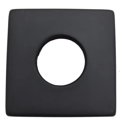 Black Finished Steel Square Shaped Collar Basin Shower Bath Tap Cover Rosette - Image 3
