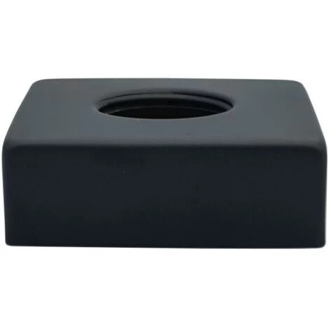 Black Finished Steel Square Shaped Collar Basin Shower Bath Tap Cover Rosette - Image 5